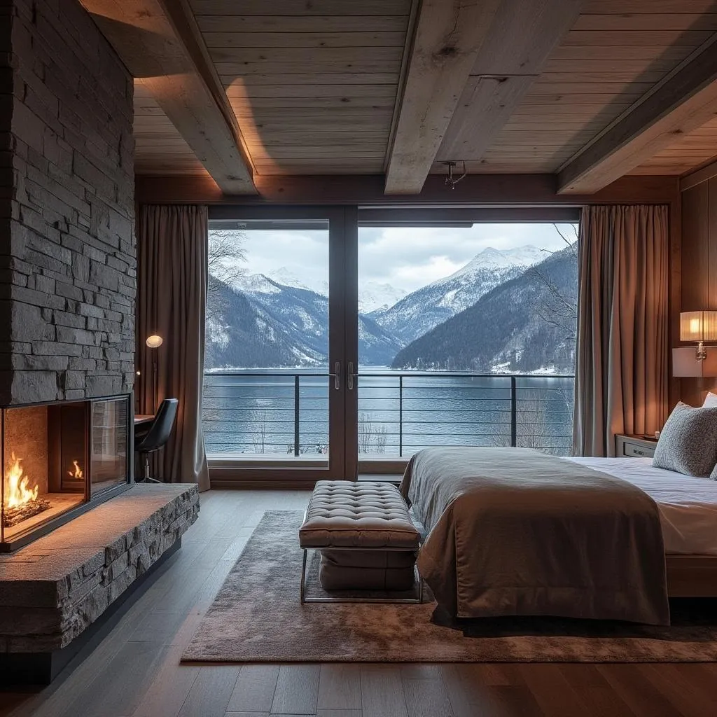 Suite con chimenea y vistas panorámicas