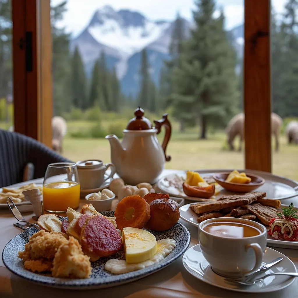 Desayuno gourmet con productos locales